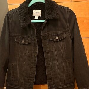 Old Navy Black Jacket with Fleece Collar